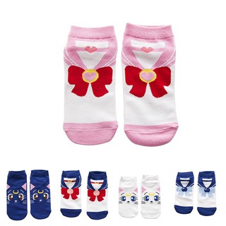 ถุงเท้าข้อสั้นพิมพ์ลาย Anime Sailor Moon 1 คู่