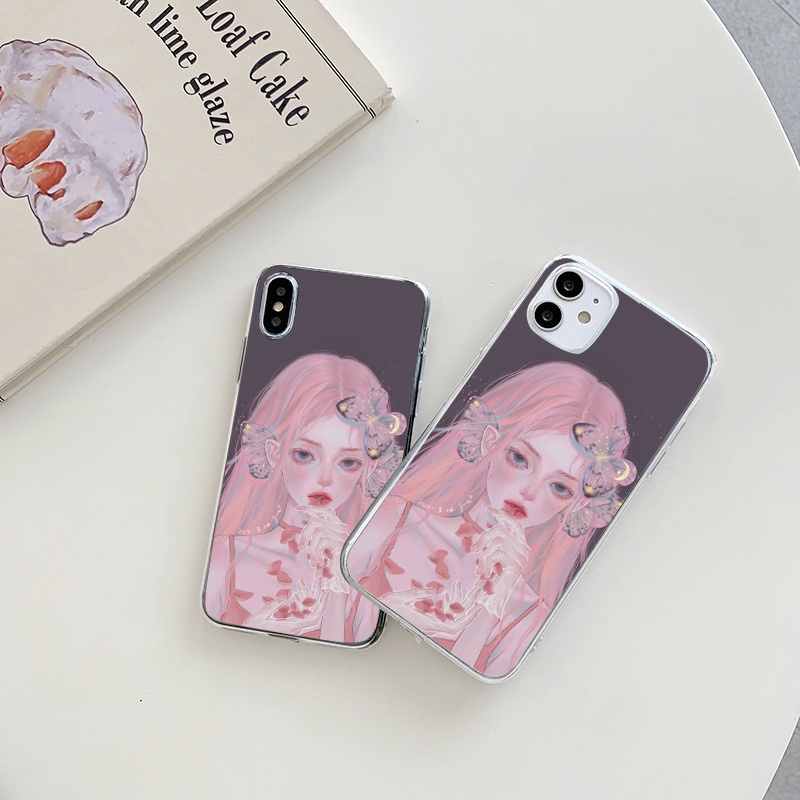butterfly-เคสไอโฟน-7-8-plus-se2020-พลัส-cute-13-promax-8-ip-11-12-13-pro-max-phone-case-xr-xs-x-max-เคส-นิ่ม