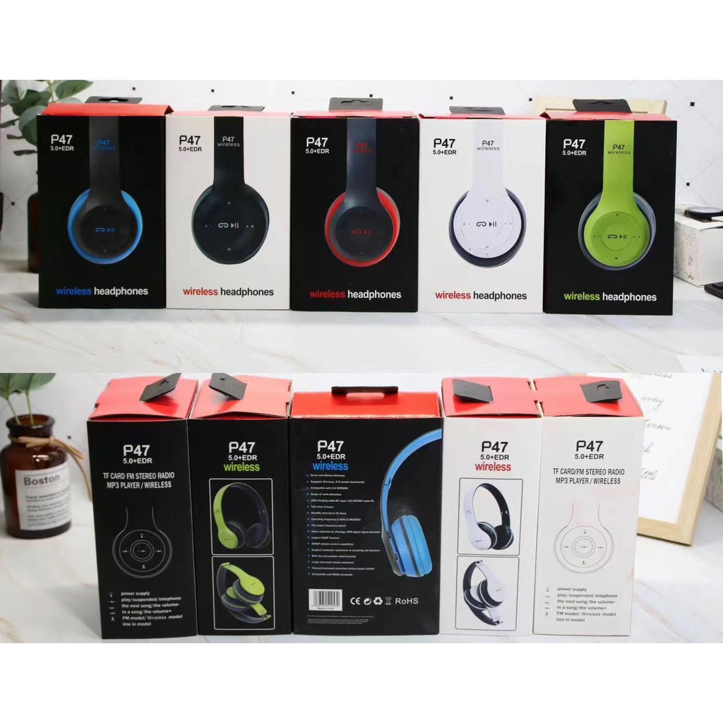 ภาพหน้าปกสินค้าของแท้ 100% หูฟังบลูทูธ P47 เสียงดี Wireless Bluetooth Stereo Headset หูฟังบลูธูทไร้สาย จากร้าน kts999 บน Shopee