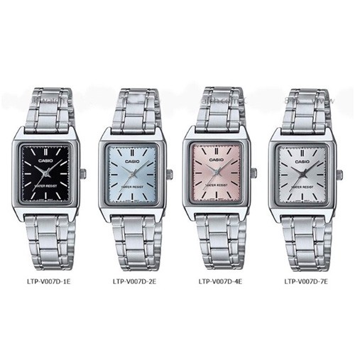 ราคาและรีวิวCasio Standard นาฬิกาข้อมือผู้หญิง สายสเตนเลสสตีล รุ่น LTP-V007D,LTP-V007D-1E,LTP-V007D-2E,LTP-V007D-4E,LTP-V007D-7E
