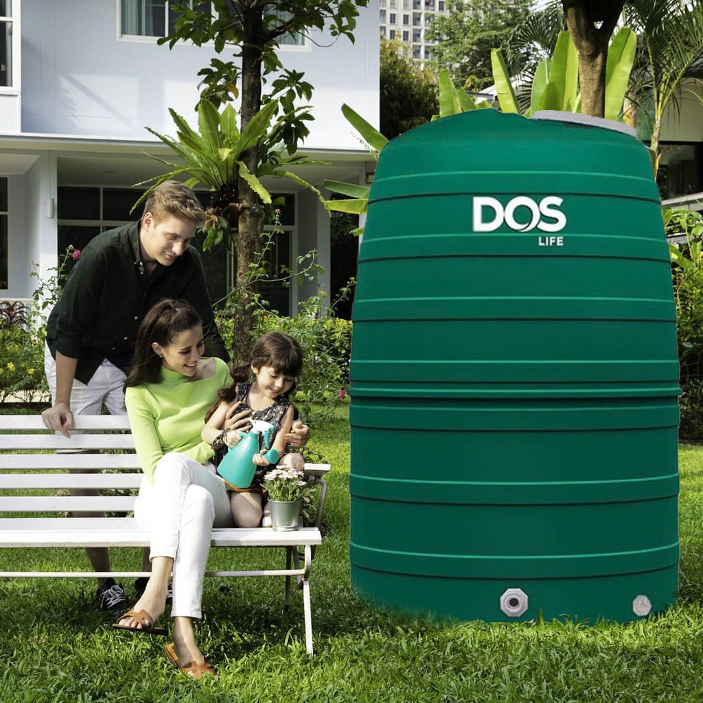 ส่งฟรี-ถังเก็บน้ำ-dos-รุ่น-greenery-ขนาด-1000l-1500l-2000l-สีเขียว-ถัง-ดอส-กรีนเนอรี่