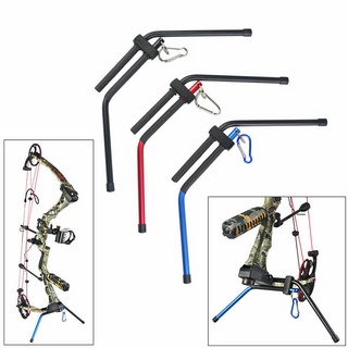 Compound Bow Stand Holder อลูมิเนียมยิงธนูสนับสนุนแร็คเป้าหมายล่าสัตว์ยิง