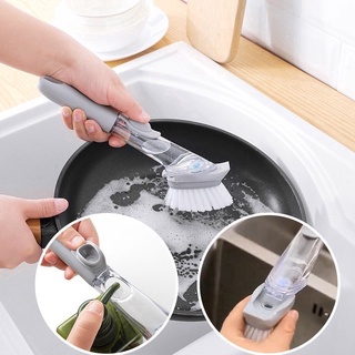 แปรงล้างจานอเนกประสงค์ ฟองน้ำล้างจาน ทำความสะอาด รุ่น Automatically add Cleaner-22Jun-J1