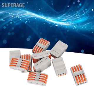 ภาพขนาดย่อของภาพหน้าปกสินค้าSuperage PCT 2‑4 10Pcs Lever Wire Connector 4 Core Compact Connectors for Diameter 0.08~4mm จากร้าน kuike078.th บน Shopee