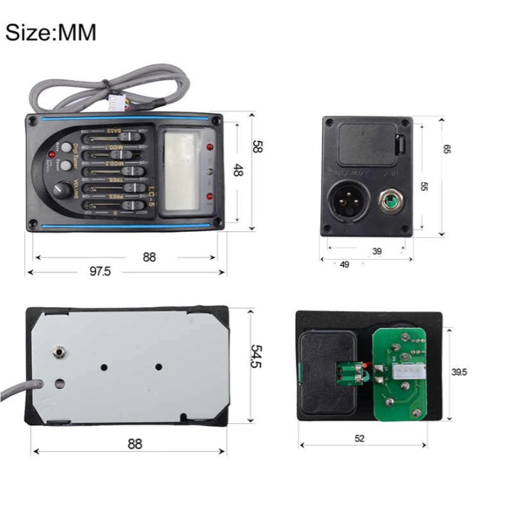 ส่งด่วน-ปรีแอมต์-eq-tuner-ตั้งเสียงกีต้าร์อัตโนมัติ-lc-5-tuner-5-band-eq-tuner-สำหรับกีต้าร์โปร่งไฟฟ้า-อุปกรณ์ครบชุด