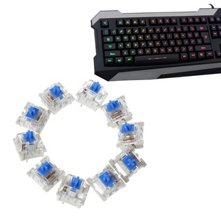 10 ชิ้น 3 Pin Mechanical คีย์บอร์ดสีฟ้าสำหรับ Gateron Cherry MX