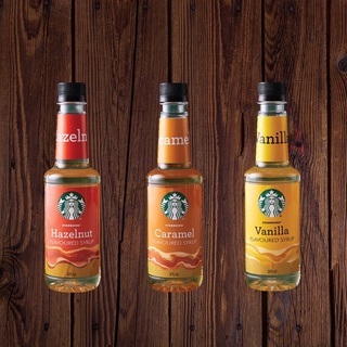 สินค้า Starbucks Flavoured Syrup ไซรัป สตาร์บัคส์ น้ำเชื่อม  375mL คาราเมล วานิลลา เฮเซลนัท
