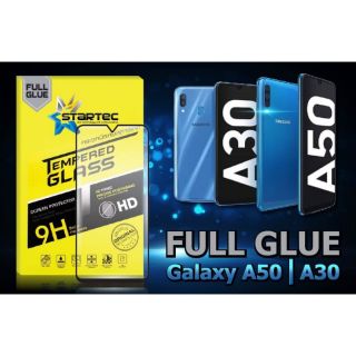 ฟิล์มกระจกนิรภัยเต็มจอ Samsung A12 ,A10 A20, A30, A40 A50 A70 ยี่ห้อStartec  สวย วัสดุคุณภาพสูง ทัชลื่นปกป้องหน้าจอได้ดี