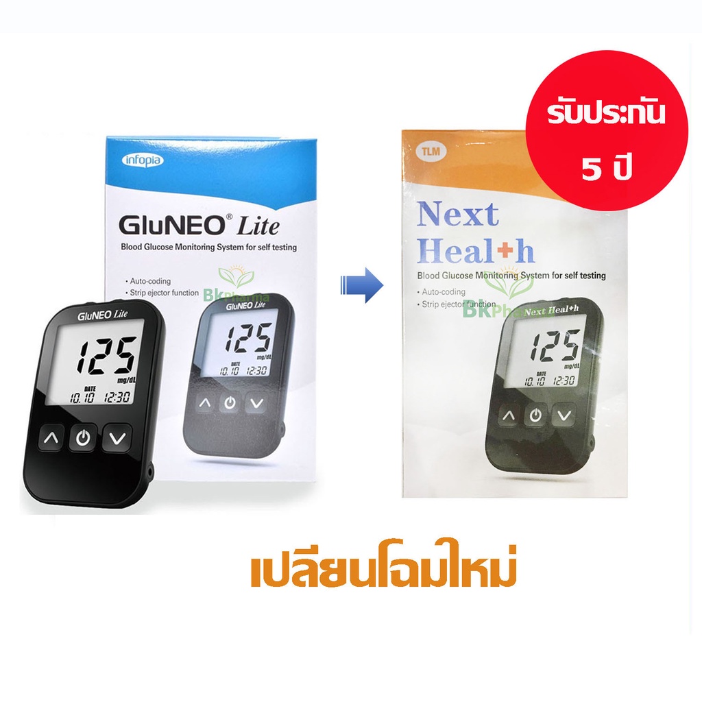 เครื่องตรวจน้ำตาล-เครื่องวัดน้ำตาล-ตรวจเบาหวาน-next-health-gluneo-lite-blood-วัดระดับน้ำตาลในเลือด-1-เครื่อง