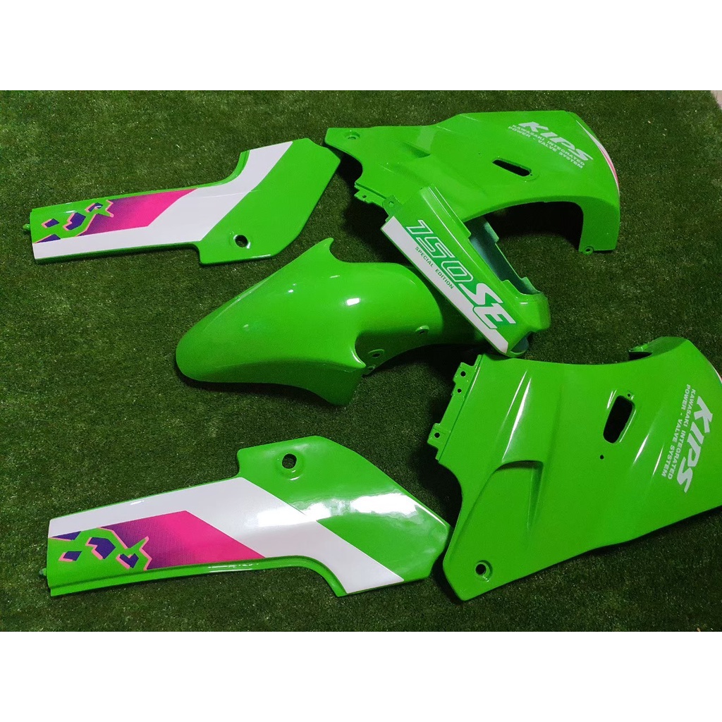 ชุดสีเคอาร์-ท้ายแบน-kr-ท้ายแบน-kawasaki-kr-จำนวน6ชิ้น-เคลือบสติ๊กเกอร์ทุกชิ้น-รับประกันการแตกหักเสียหาย