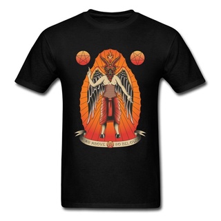 เสื้อยืดผ้าฝ้ายพิมพ์ลาย Latest American Traditional Satan Baphomet Tshirt For Men Print Design 100 Cotton Fabric O-Neck