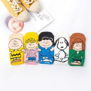 สินค้า ถุงเท้า ลายการ์ตูน snoopy น่ารัก ใส่เล่นกีฬา สำหรับผู้ชายและผู้หญิง