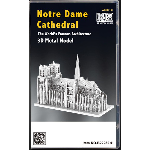 พร้อมส่ง-ตัวต่อเหล็ก-3-มิติ-notre-dame-cathedral-3d-metal-model