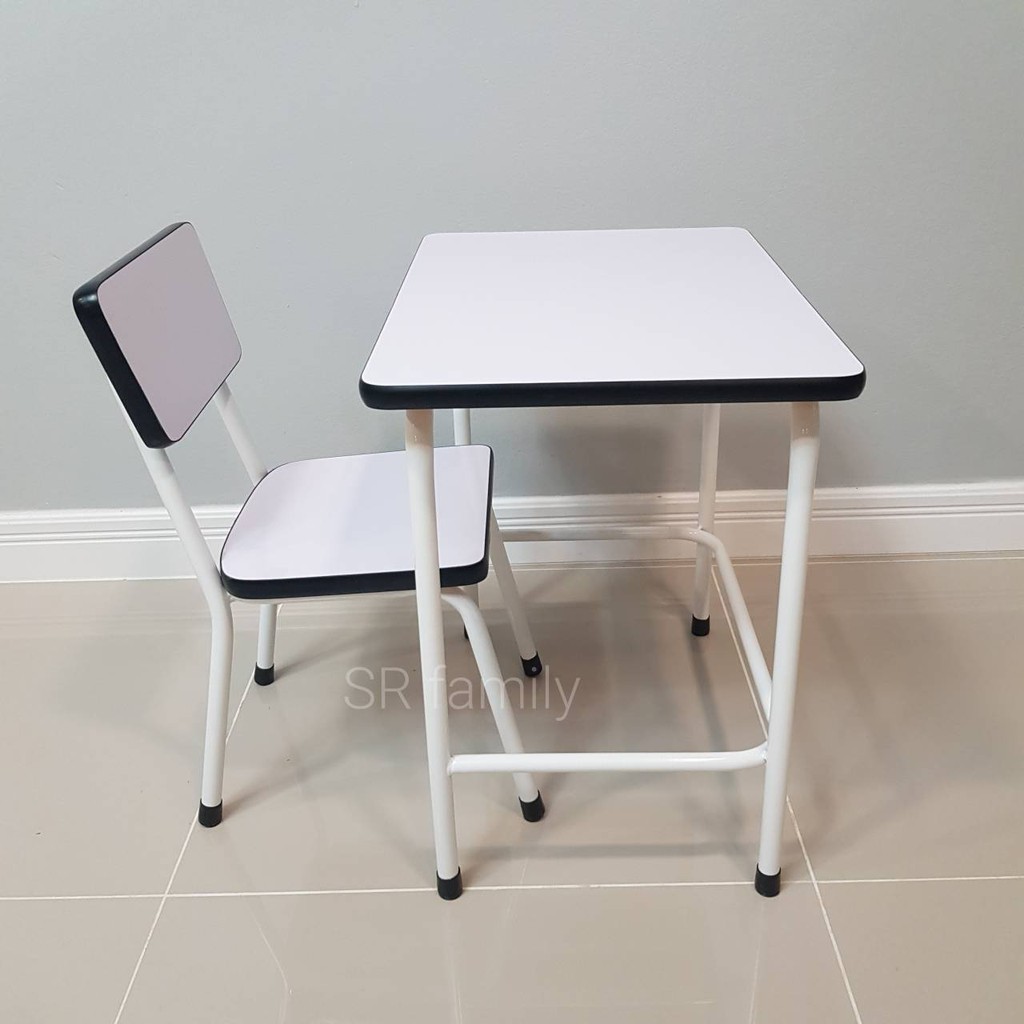 ชุดโต๊ะนักเรียนอนุบาล-ปิดผิวโหเมก้าคุณภาพดี-โต๊ะ-พร้อมเก้าอี้