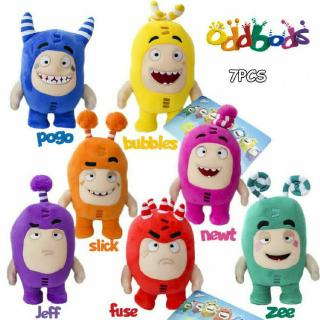 ภาพหน้าปกสินค้า18cm Cartoon Oddbods Plush Soft Cuddly Toy Newt Bubbles Pogo Zee Jeff Fuse Slick Plush Toy Gift ที่เกี่ยวข้อง