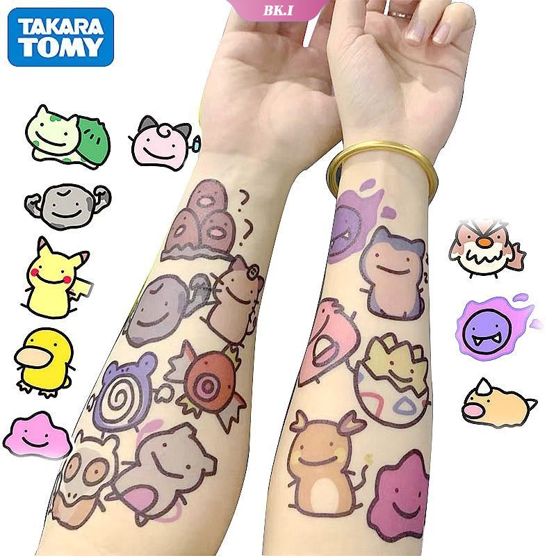 สติกเกอร์รอยสัก-ลายการ์ตูนโปเกม่อน-takara-tomy-kawaii-pikachu-น่ารัก-กันน้ํา-ของขวัญวันเกิด-สําหรับเด็กผู้หญิง-และเด็กผู้ชาย-bk2