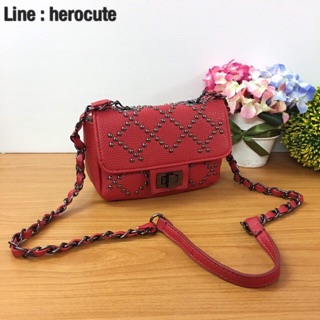 xxi forever 21 studded mini satchel bag ส่งฟรีEMS