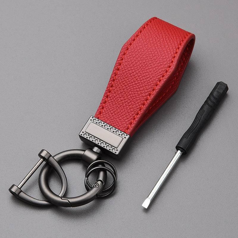 Genuine Leather car key ring creative personality key chain male Lady