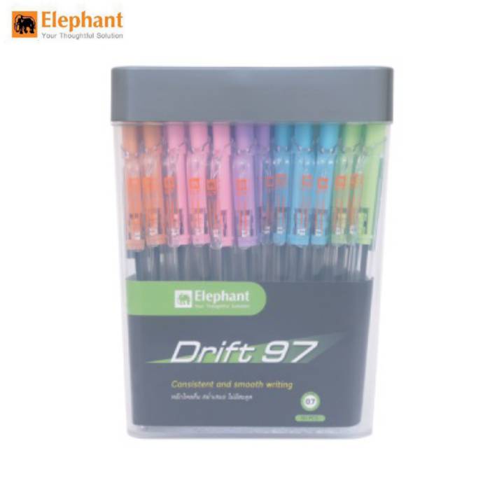 ปากกา-ปากกาลูกลื่น-quantum-drift-97-ลายเส้น-0-7mm-ด้ามทรงสามเหลี่ยม-เขียนสบายมือ-หมึกสีน้ำเงิน-ด้ามคละสี-50ด้าม-กระปุก