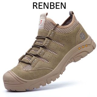 สินค้า RENBEN รองเท้าผ้าใบ รองเท้าเซฟตี้ รองเท้านิรภัย ป้องกันการแทงทะลุ กันแรงกระแทก
