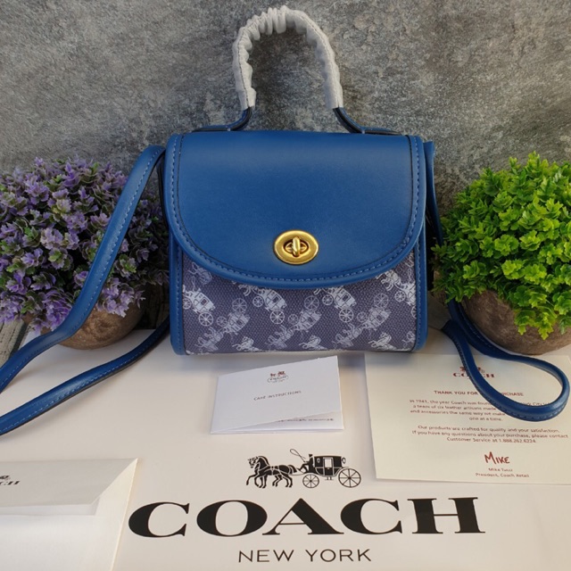COACH Turnlock Top Handle With Horse And Carriage Print (3002