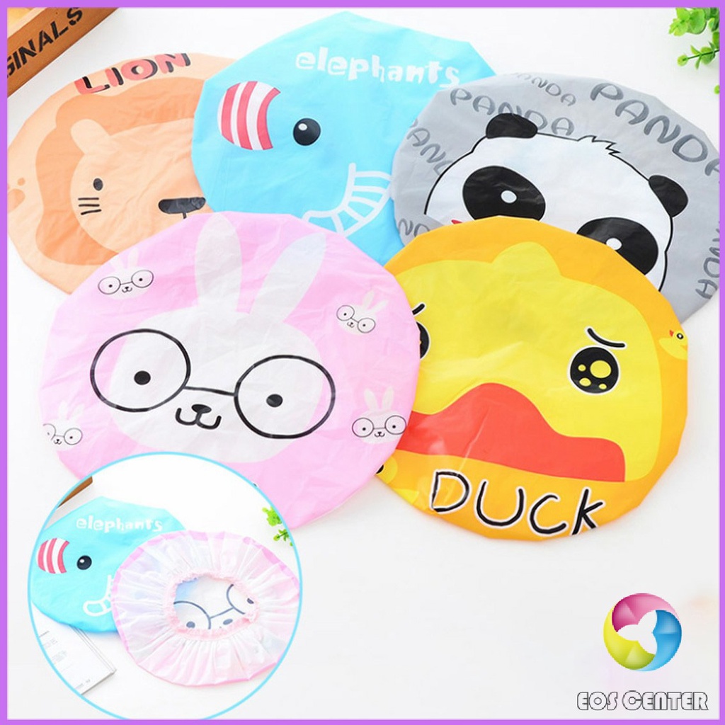 eos-center-หมวกคลุมผมอาบน้ำ-กันน้ำ-ลายการ์ตูนน่ารัก-shower-cap-kids