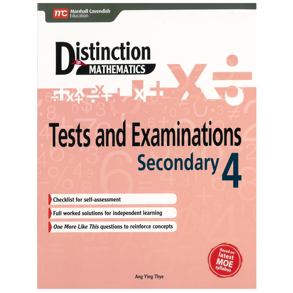 Distinction in Mathematics Tests and Examinations | แบบฝึกหัดและเตรียม ...