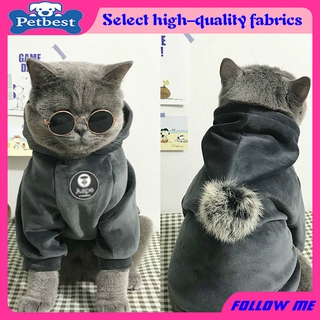 สินค้า ★〓PetBest〓★Dog Cat Clothes Autumn and Winter Pet Clothes Puppy Warm Clothes Pet Clothes Sweater with Hat Dog Clothes