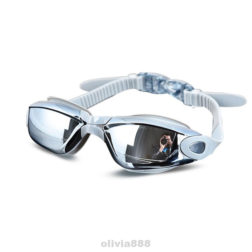 ภาพหน้าปกสินค้าแว่นตาว่ายน้ำป้องกันรังสียูวีปรับได้สำหรับผู้ใหญ่ จากร้าน olivia888.th บน Shopee