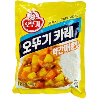 ผงแกงกระหรี่เผ็ดกลาง ผงจาจังเมียน  jjajang powder 오뚜기짜장 ottogi curry powder medium hot 오뚜기카레약간매운맛 1kg