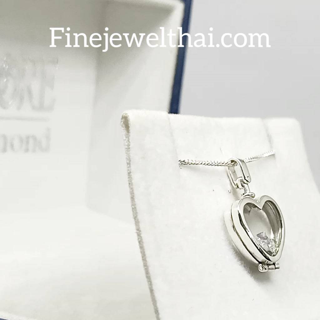 finejewelthai-ล็อกเก็ตทรงหัวใจ-ล็อกเก็ตเงินแท้-ล็อกเก็ตใส่ของ-locket-silver-pendant-p118000