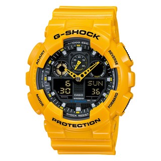 Casio G-Shock นาฬิกาข้อมือผู้ชาย สายเรซิน รุ่น GA-100A-9A
(สีเหลือง)