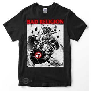 เสื้อยืดแขนสั้นพิมพ์ลาย Bad RELIGION band 2 - ATOMIC jesus / Premium สําหรับผู้ชายสามารถปรับแต่งได้