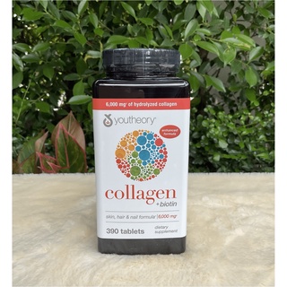 Youtheory Collagen + Biotin 390 เม็ด