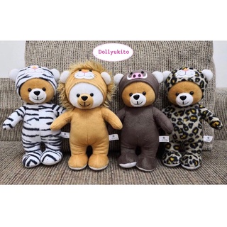 ตุ๊กตาหมีขนนุ่มแต่งตัวชุดสัตว์ขนาด 11 นิ้ว มี 5 ชุด