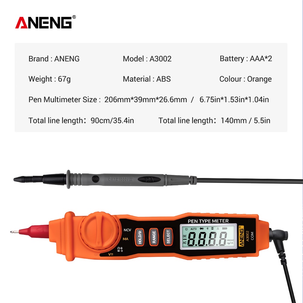 aneng-a3002-ปากกาดิจิตอลมัลติมิเตอร์-4000-counts-พร้อมไม่สัมผัสแรงดันไฟฟ้า-ac-dc