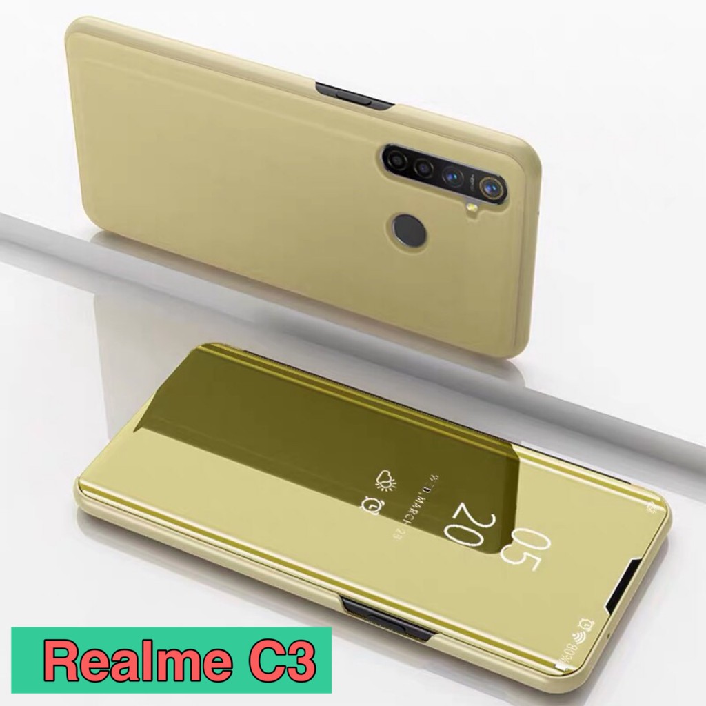 เคสฝาเปิดปิดเงา-case-realme-c3-เคสเรียวมี-เคสกันกระแทก-เคสตั้งได้-เคสเปิดปิดเงา-เคส-realme-c3-smart-case