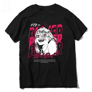 เสื้อยืดผู้ เสื้อยืด พิมพ์ลายอนิเมะ AGX CHAINSAW MAN BLOOD DEVIL POWER สําหรับผู้ชาย S-5XL