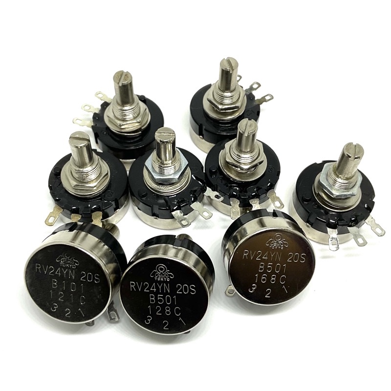 VR วอลลุ่ม RV24YN 20S (ค่าโอม) 100โอม, 200โอม, 500โอม, 1M, 2M, 3M ...
