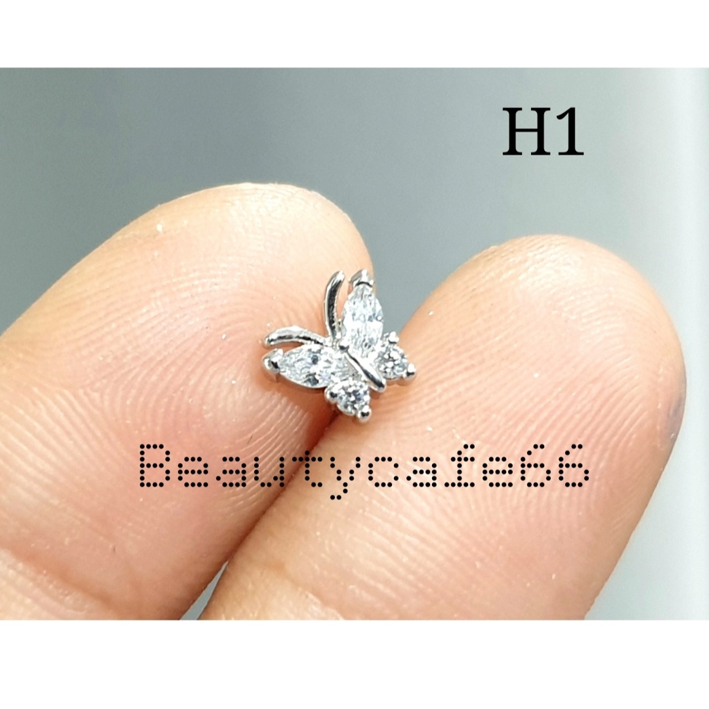 จิวปีกหู-จิวเพชร-minimal-earrings-h-stainless316l-แพ้ง่ายใส่ได้-ก้านสแตนเลส-1-ชิ้น-ต่างหูเพชร-จิวหู-จิวปีกหูเพชร