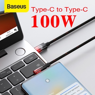 Baseus สายชาร์จโทรศัพท์มือถือ Type-c เป็น Type-c 90 องศา 100W ชาร์จเร็ว สไตล์ฮาวาย สําหรับ ipad 1 ม. 2 ม.