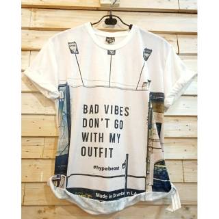 เสื้อยืดแขนสั้นพิมพ์ลาย 3D Bad Vibes Bangkok Thailand สําหรับผู้ชาย