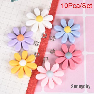 [Sunnycity] จี้เรซิ่น รูปดอกทานตะวัน สําหรับทําเครื่องประดับ DIY 10 ชิ้น ต่อชุด