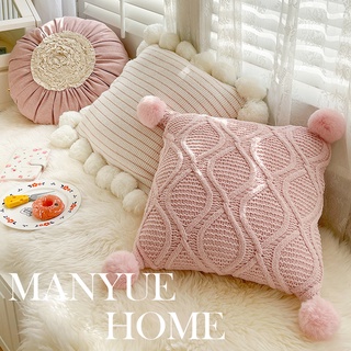 ปาหมอนCranial Home สีชมพู Ins Wind ห้องนั่งเล่นโซฟาหมอน Cushion Nordic ห้องนอน Bay Window หมอนข้างเตียงหมอนปลอกหมอน