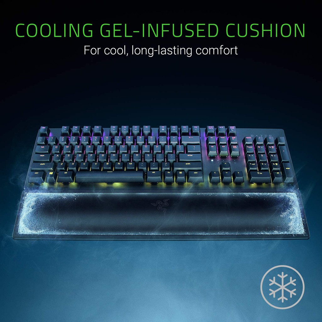 ภาพหน้าปกสินค้าRazer Ergonomic Wrist Rest Pro for Full-Sized Keyboards With Cooling Gel Infused (ที่รองข้อมือ) จากร้าน razer.official.store บน Shopee