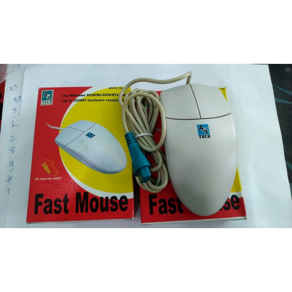 A4Tech OK720 Mouse แบบลูกกลิ้ง 9 pins Serial Port 9 pin AT RS232 DB9