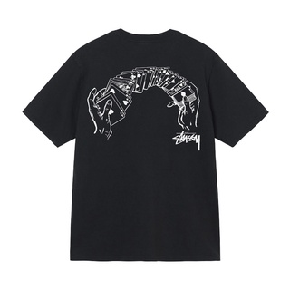 เสื้อยืดพิมพ์ลายแฟชั่น STUSSY เสื้อยืดย้อมสี รูปหุ่นไล่กา เพื่อการศึกษา