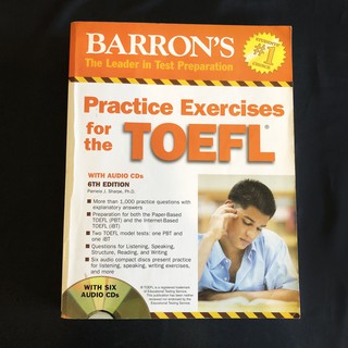 หนังสือ Barrons Practice Exercises for the TOEFL  6th Edition มือสอง สภาพดี ราคาถูก