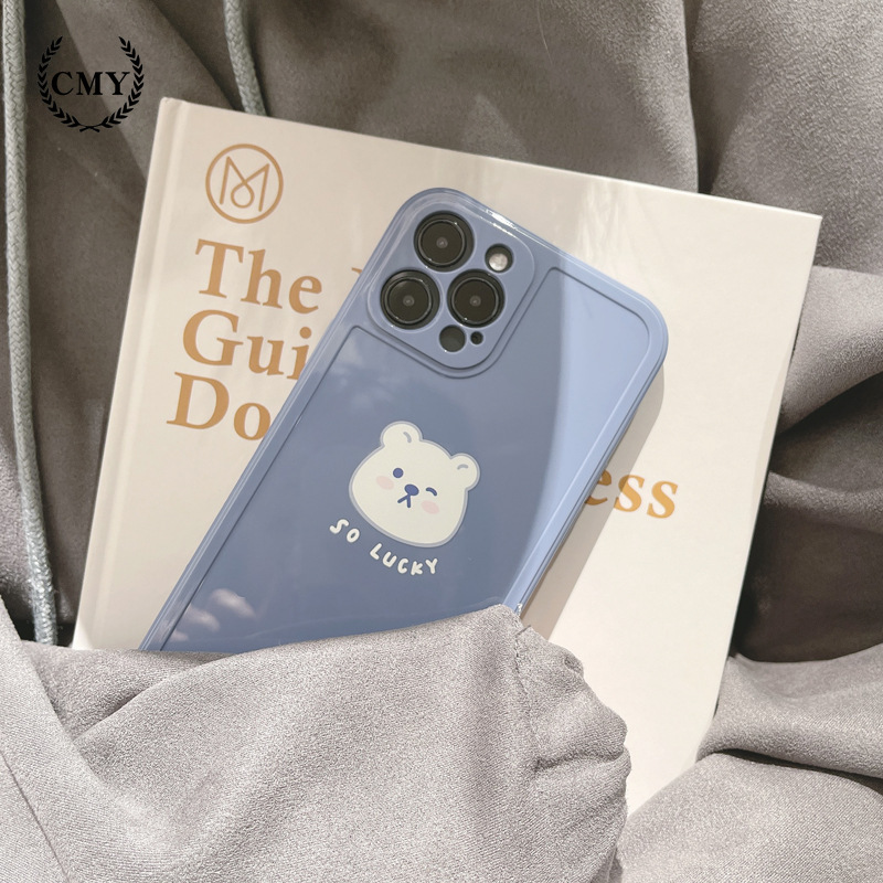 ภาพหน้าปกสินค้าเคสโทรศัพท์ ซิลิโคน พิมพ์ลายการ์ตูนหมีขาว สําหรับ iPhone 11 Pro Max X Xr Xs Max 7 8 Plus Se 2020 12 Pro Max 12 Mini 13 pro max 13 mini จากร้าน cmyhello2.th บน Shopee