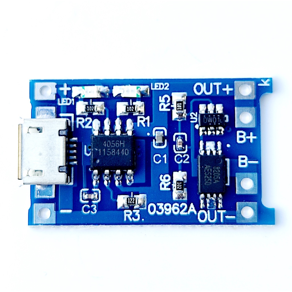 micro-usb-to-bms-1s-วงจรชาร์จ18650